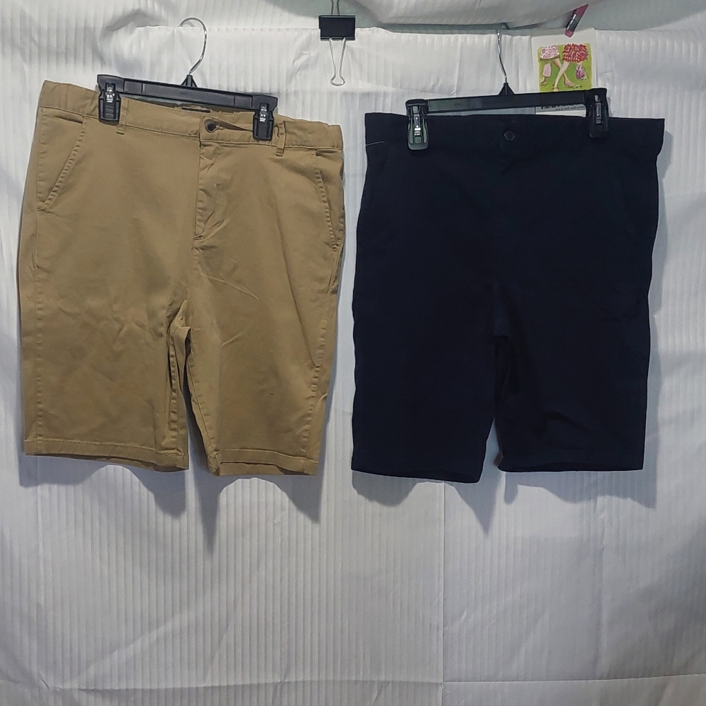NWT! Boy's Size 18 Tan and Blue Shorts- The Children's Place, Adjustable Waist